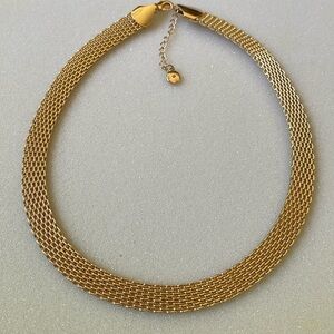 Fashion gold color metal mesh necklace choker